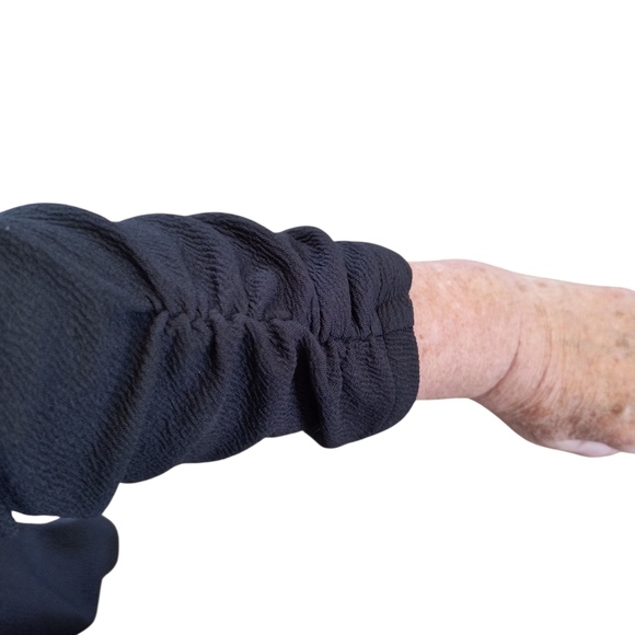 Maurice's 3/4 Sleeve Black Open Front Blazer / Cardigan Size M - Picture 3 of 8